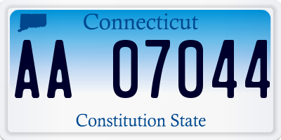 CT license plate AA07044