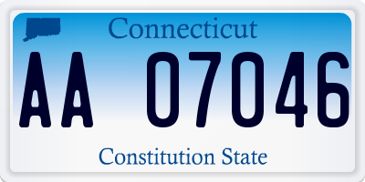 CT license plate AA07046