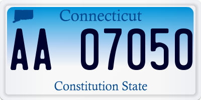 CT license plate AA07050