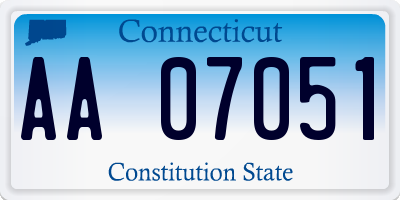 CT license plate AA07051