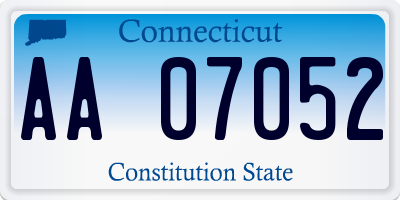 CT license plate AA07052