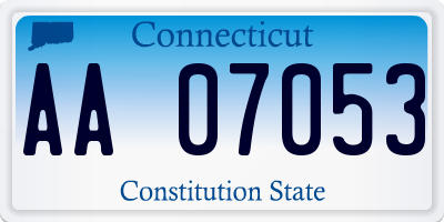 CT license plate AA07053