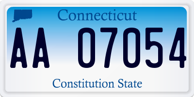 CT license plate AA07054