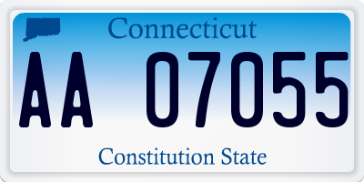 CT license plate AA07055