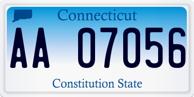 CT license plate AA07056