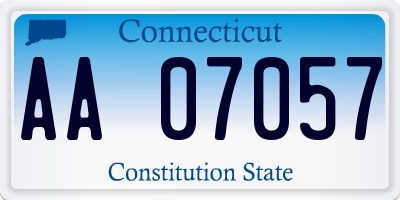 CT license plate AA07057