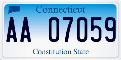 CT license plate AA07059