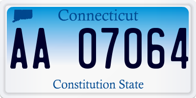 CT license plate AA07064