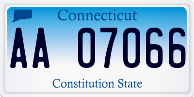 CT license plate AA07066