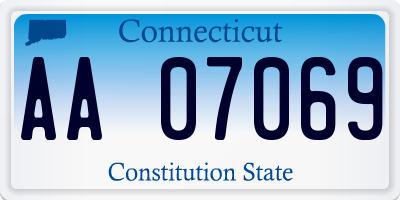 CT license plate AA07069