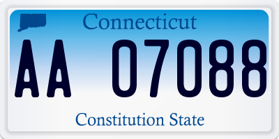 CT license plate AA07088