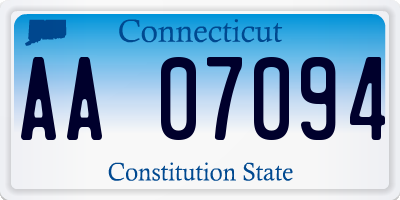 CT license plate AA07094