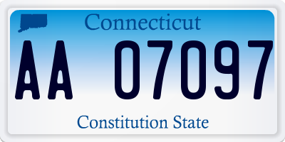 CT license plate AA07097