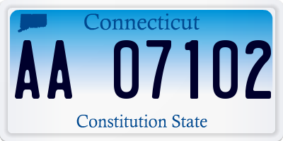 CT license plate AA07102