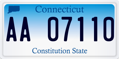 CT license plate AA07110