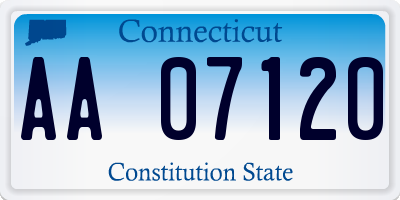 CT license plate AA07120