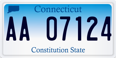 CT license plate AA07124