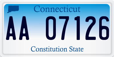 CT license plate AA07126