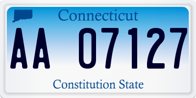 CT license plate AA07127