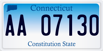 CT license plate AA07130