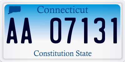 CT license plate AA07131