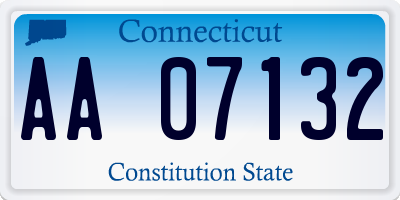 CT license plate AA07132