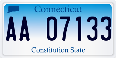 CT license plate AA07133