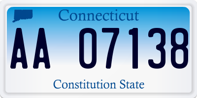 CT license plate AA07138