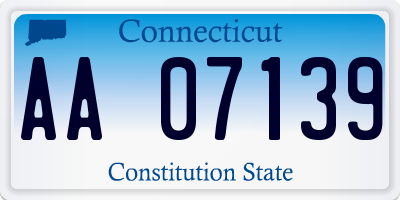 CT license plate AA07139