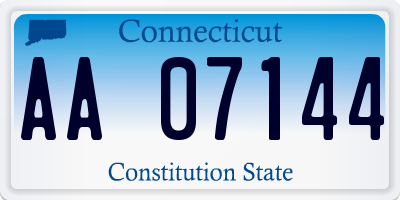 CT license plate AA07144