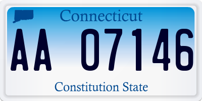 CT license plate AA07146