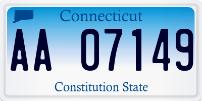 CT license plate AA07149