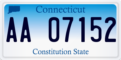 CT license plate AA07152