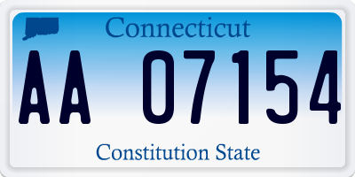 CT license plate AA07154