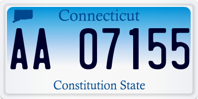 CT license plate AA07155