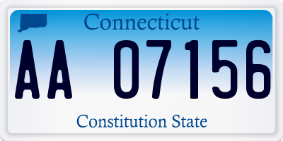 CT license plate AA07156