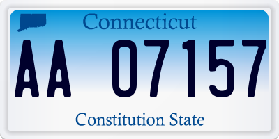 CT license plate AA07157