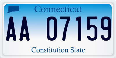 CT license plate AA07159