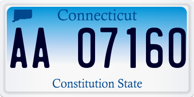 CT license plate AA07160