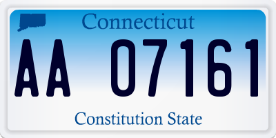 CT license plate AA07161