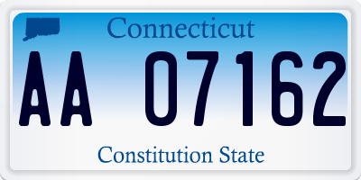 CT license plate AA07162