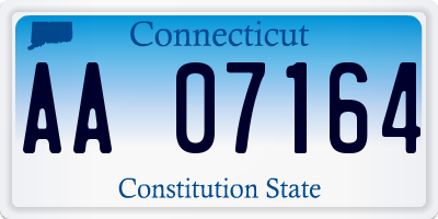 CT license plate AA07164