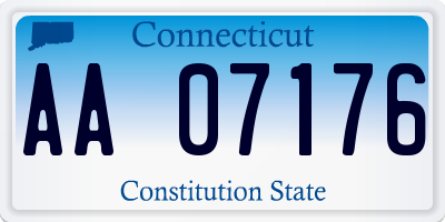 CT license plate AA07176