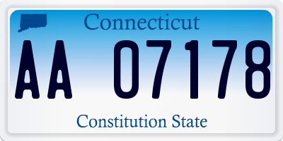 CT license plate AA07178