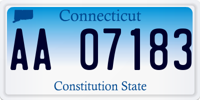 CT license plate AA07183