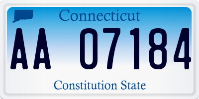 CT license plate AA07184