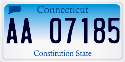 CT license plate AA07185