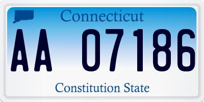 CT license plate AA07186