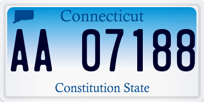 CT license plate AA07188