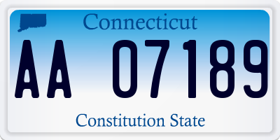 CT license plate AA07189